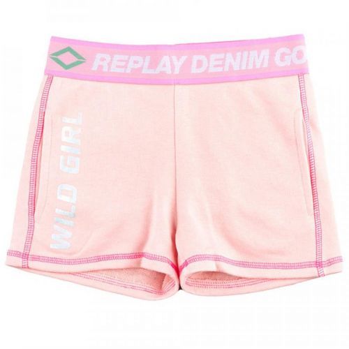 Replay Girls Wild Logo Shorts Pink, 4Y / PINK