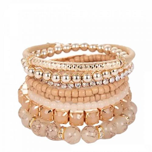 18K Gold Multi Champagne Bracelet Set