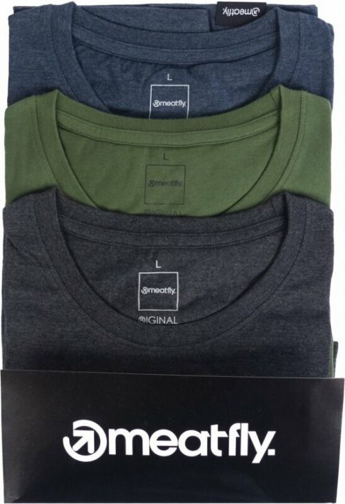 Meatfly Outdoor T-Shirt Basic T-Shirt Multipack Heather-Olive-Navy Heather S