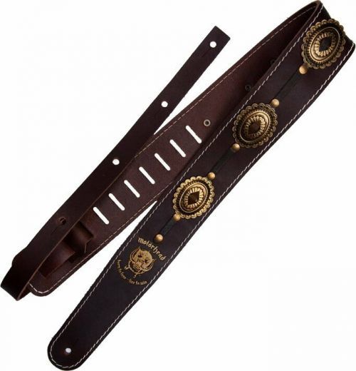 Richter Motörhead Concho Strap Leather guitar strap Brown/ Old Gold