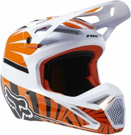 FOX V1 Goat Dot/Ece Helmet Orange Flame S Helmet