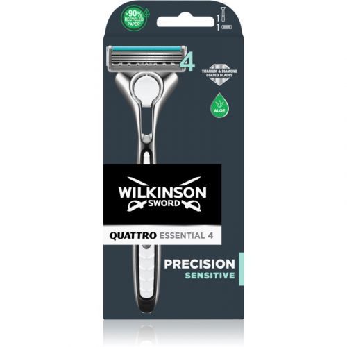 Wilkinson Sword Quattro Essentials 4 Sensitive Shaver + Replacement Heads
