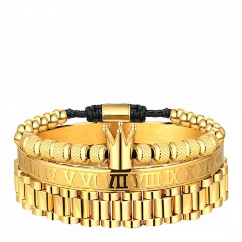 18K Gold Bangle Bracelet Set