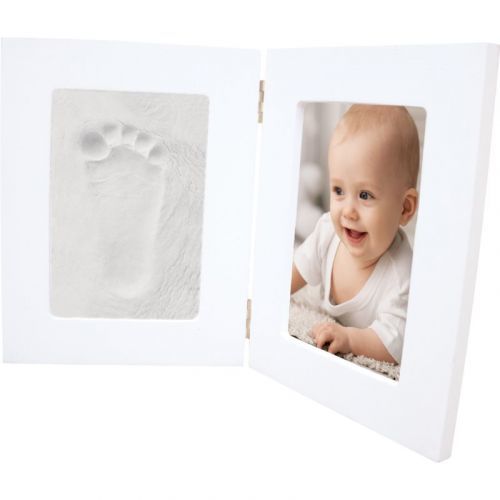 Happy Hands Double Frame baby imprint kit White