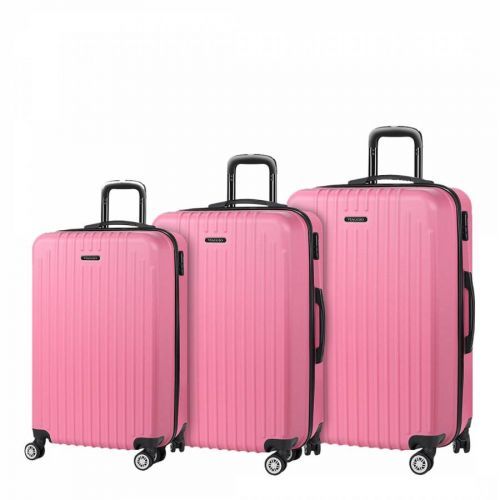 Pink Set of 3 Suitcases