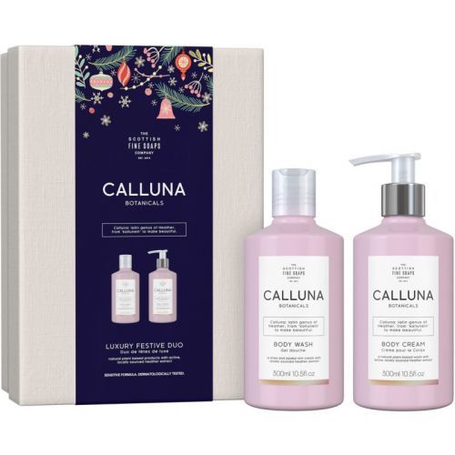 Scottish Fine Soaps Calluna Botanicals Luxury Festive Duo Gift Set Vanilla&Rose (for Body)