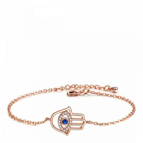 Rose Gold Plated Eye Bracelet with Swarovski Crystals