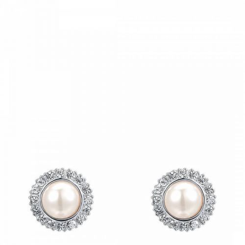 Platinum Plated Pearl Earrings