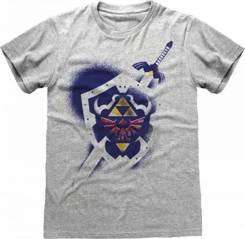 Legend of Zelda T-Shirt Shield L Heather Grey