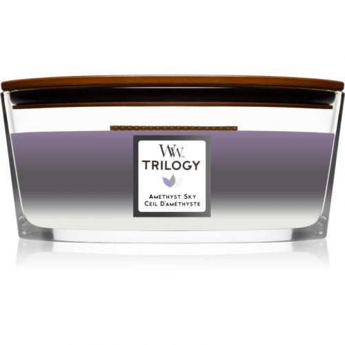 Woodwick Trilogy Amethyst Sky scented candle I. 453,6 g