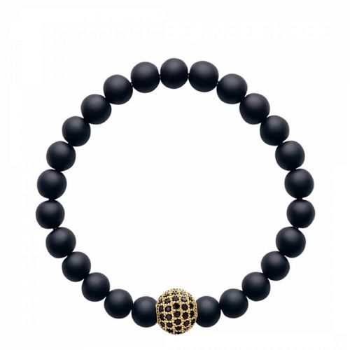 18K Matte Onyx Black Crystal Bracelet