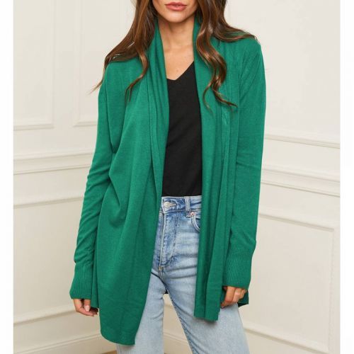 Green Draped Design Cashmere Blend Jumper