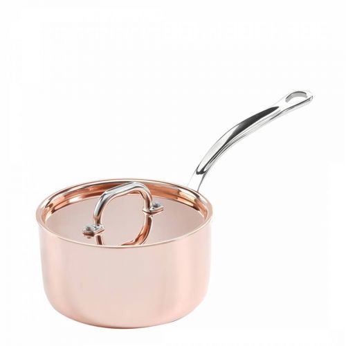 Copper Induction Saucepan with Lid 18cm