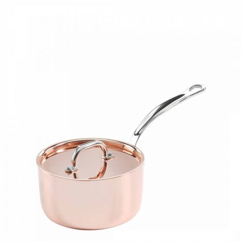 Copper Induction Saucepan with Lid 16cm