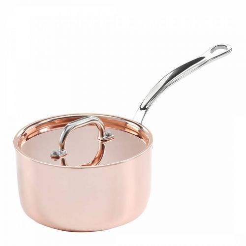 Copper Induction Saucepan with Lid 20cm