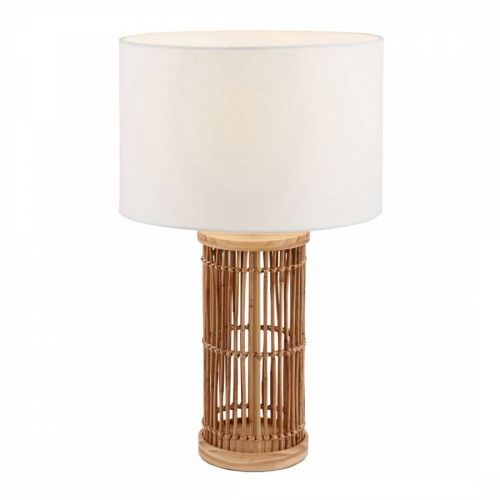 Sorbus Natural Ribbed Tall Table Lamp