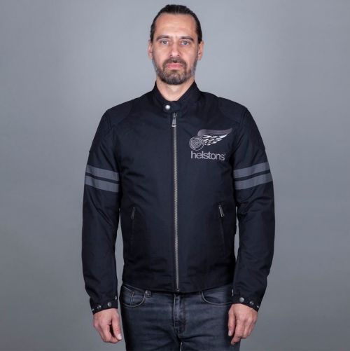 Helstons Jake Speed Fabrics Black Grey Jacket S