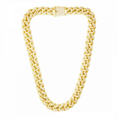 18K Gold Zircon Necklace