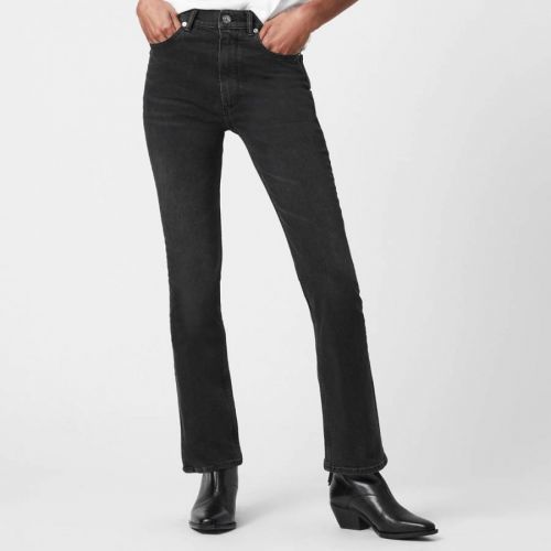 Black Ciara High Waist Bootcut Stretch Jeans