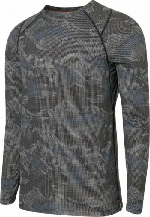 SAXX Thermal Underwear Quest Long Sleeve Crew Navy Mountainscape XL