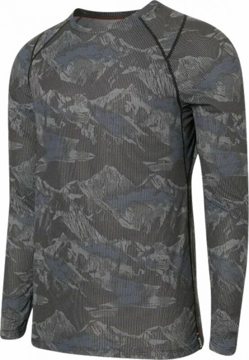 SAXX Thermal Underwear Quest Long Sleeve Crew Navy Mountainscape L