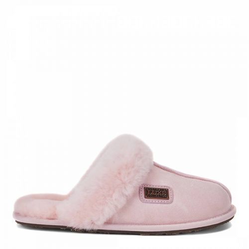 Pink Closed Mule Slippers