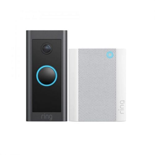 Ring Doorbell Kit 1080p Black Wired Video Doorbell Chime Pro Gen 2