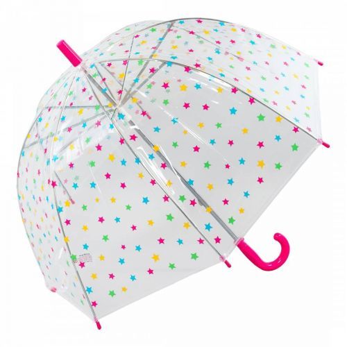 Transparent / Multi Coloured Star Birdcage Umbrella