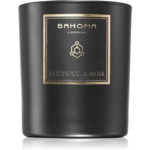 Bahoma London Obsidian Black Collection Patchouli & Musk scented candle 220 g