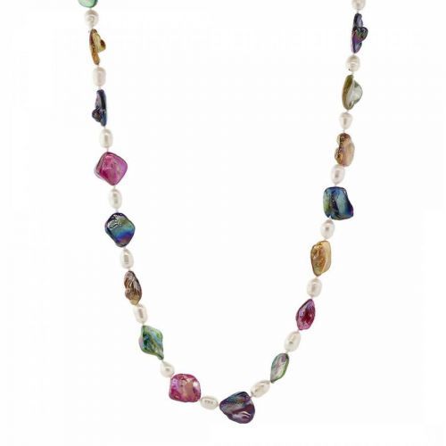 Multi Colour Pearl Endless Long Necklace