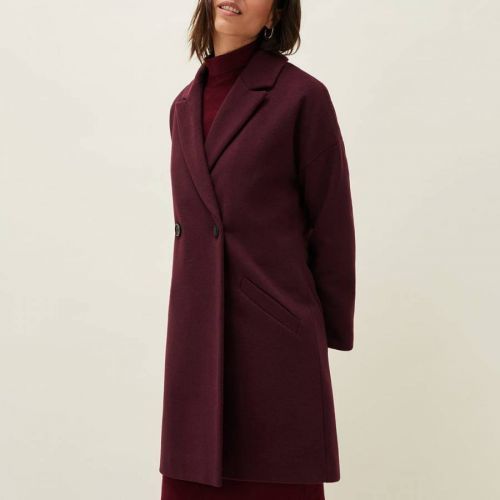 Port Emery Plain Wool Blend Coat