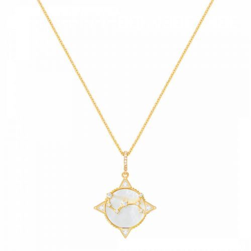 18K Gold Written In The Stars - Scorpio Necklace (Mother Of Pearl)