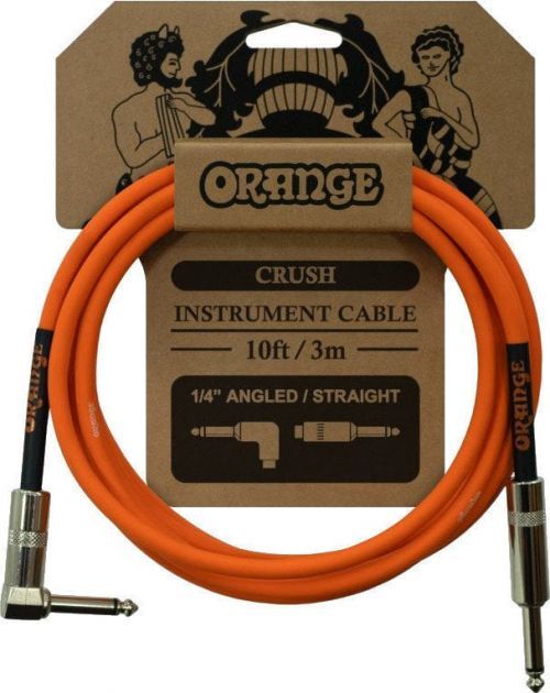Orange Crush 10ft Instrument Cable Angled to Straight