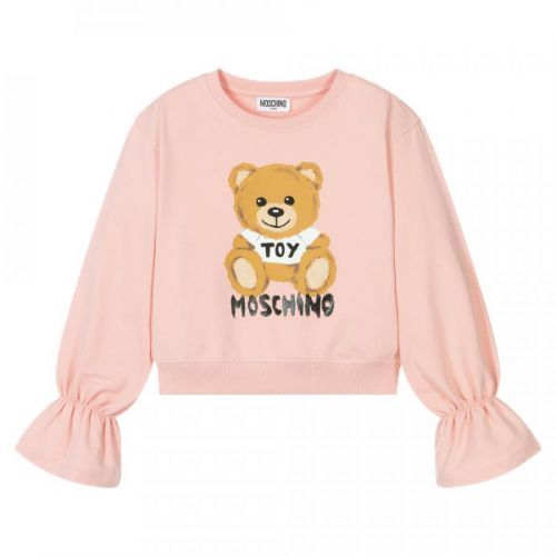 Moschino Girls Bear Sweater Pink, 4Y / PINK