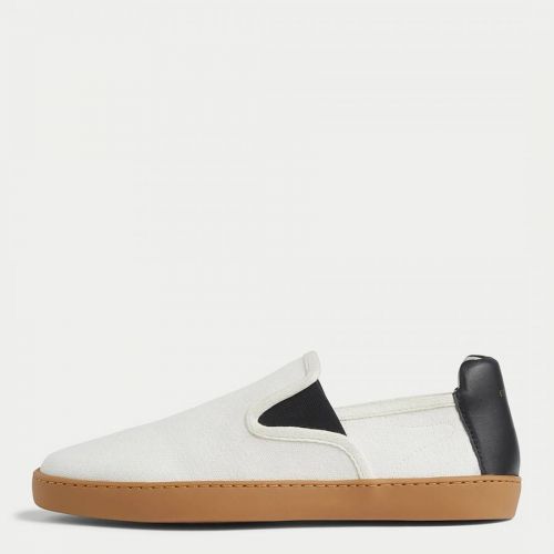 White Langley Canvas Plimsoll