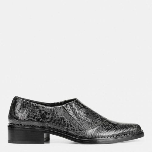 Dark Grey Snake Print Formal Shoes