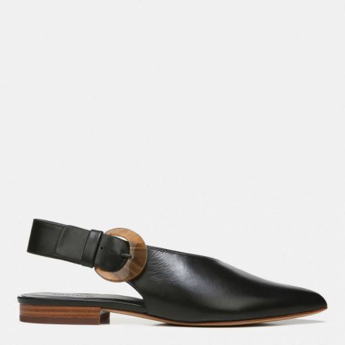 Black Cecily Leather Buckle Shoes