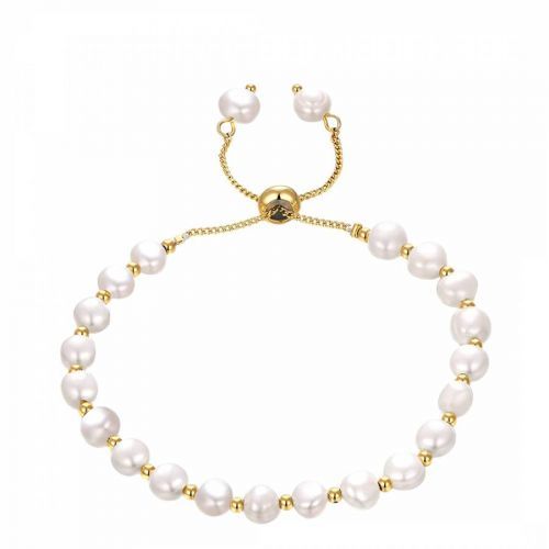 18K Gold Pearl Adjustable Bracelet