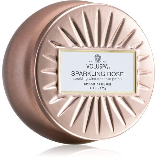VOLUSPA Vermeil Sparkling Rose scented candle in tin 113 g