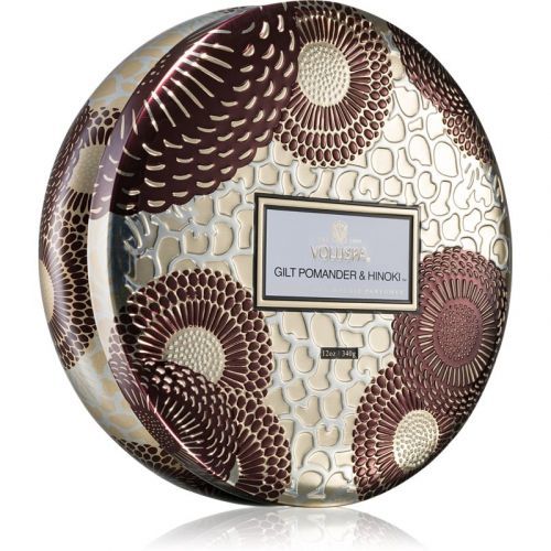 VOLUSPA Japonica Holiday Gilt Pomander & Hinoki scented candle in tin 297 g