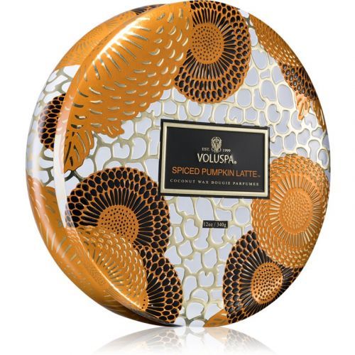 VOLUSPA Japonica Holiday Spiced Pumpkin Latte scented candle in tin 340 g