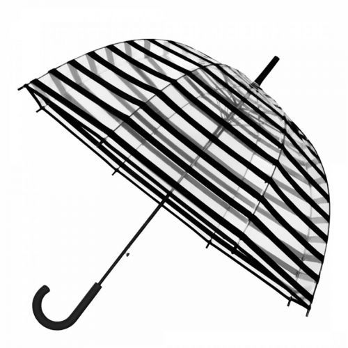 Women's Transparent/Black Stripes Birdcage Umbrella