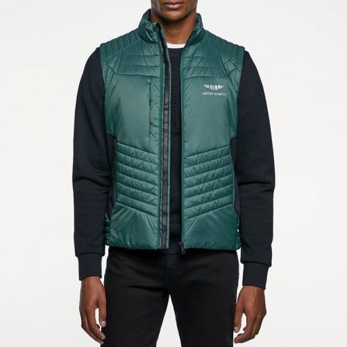 Green High Neck Gilet