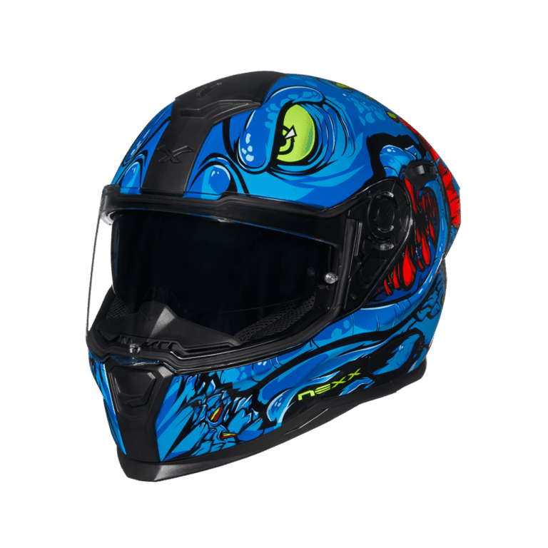Nexx Sx.100R Abisal Blue Neon Full Face Helmet XS