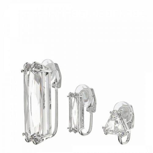 Silver Mesmera Crystal Earring Set