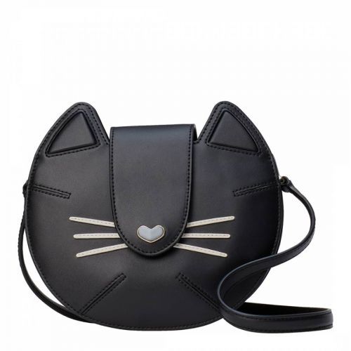 Black Other Whiskers Cat Crossbody Bag