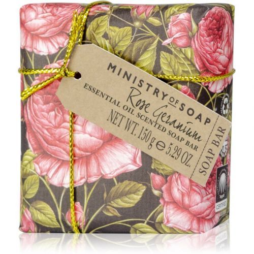 The Somerset Toiletry Co. Ministry of Soap Essential Oil Bar Soap for Body Rose Geranium 150 g