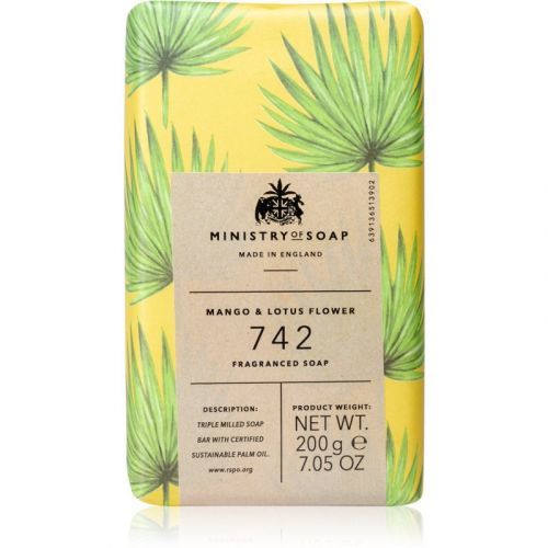 The Somerset Toiletry Co. Ministry of Soap Rain Forest Soap Bar Soap for Body Mango & Lotus Flower 200 g