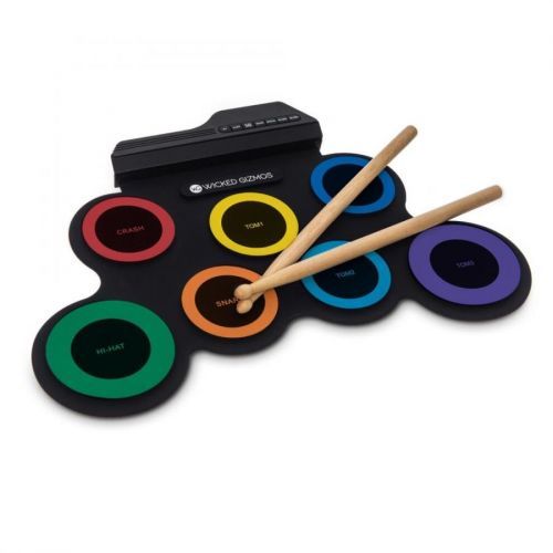 WICKED GIZMOS Electronic Digital Drum Mat 7 Pads Foot Padels USB Sticks Audio Music Silicone