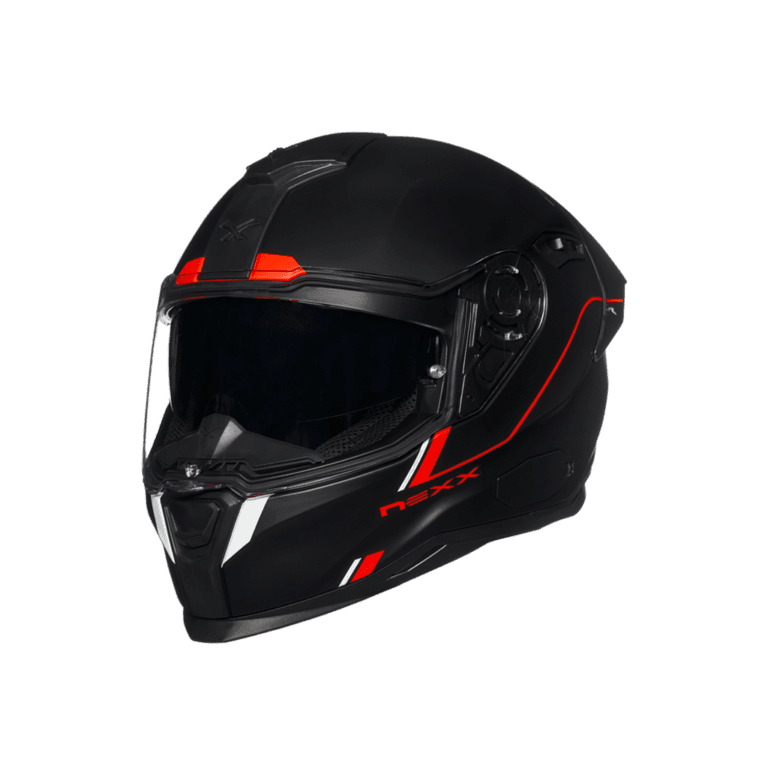 Nexx Sx.100R Frenetic Red Black Matt Full Face Helmet XS